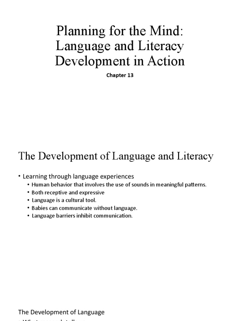 Chapter 13 | PDF | Language Development | Literacy