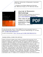 Journal of Economic Methodology: To Cite This Article: John H. Finch (2002) The Role of Grounded Theory in
