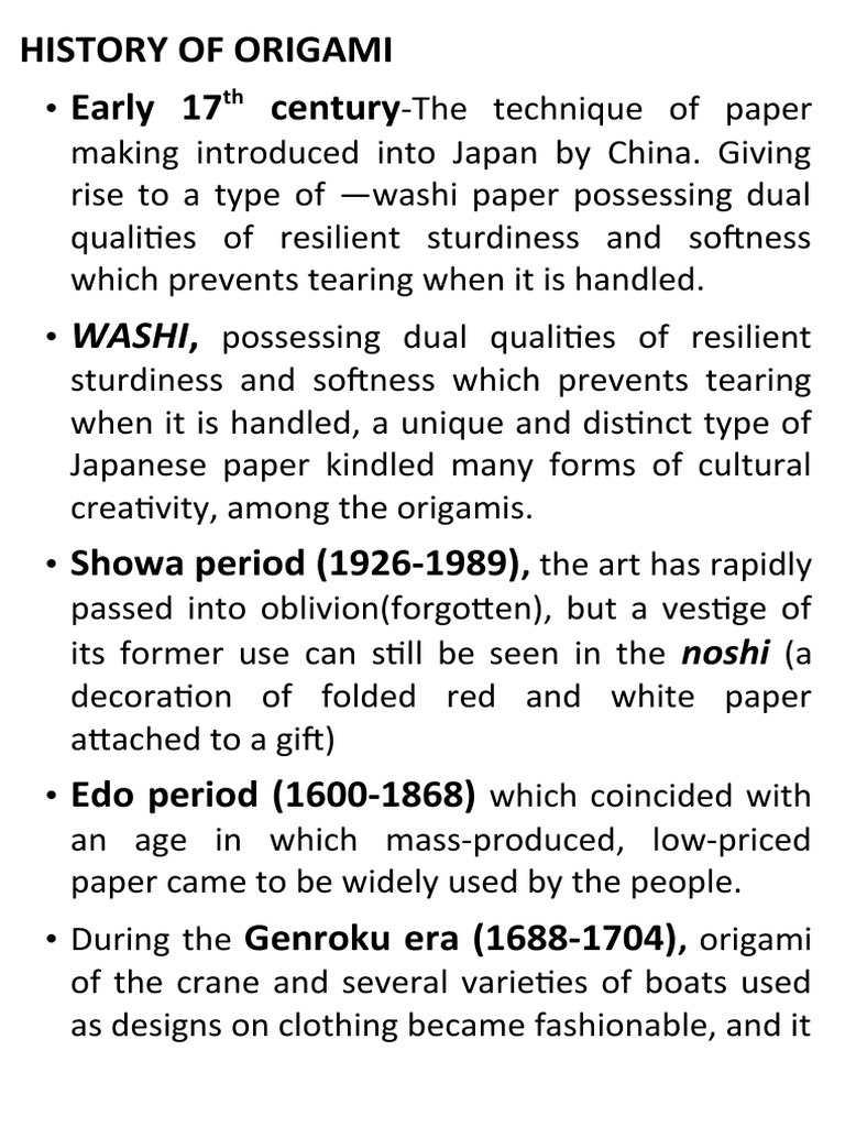 Evolution of Origami Through History | PDF | Classics