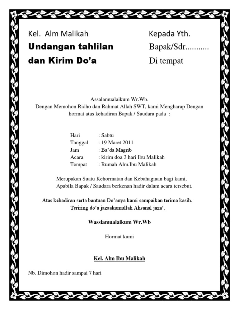 File Undangan Tahlil