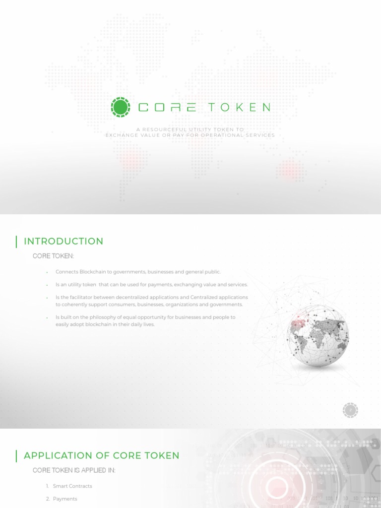 Core Token: Utility for Blockchain Services | PDF | Cryptocurrency ...