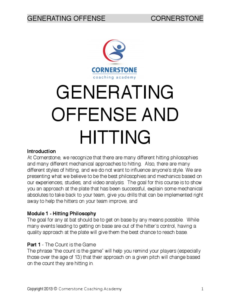 Hitting Manual As An Ebook Pdf Batting Baseball Pitcher