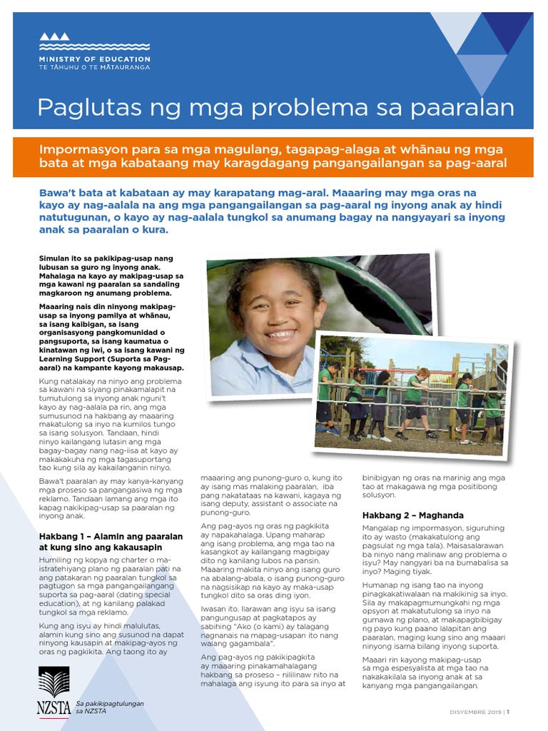 Resolving Problems at School Tagalog | PDF