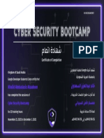 Cyber Security Bootcamp Completion Certificate
