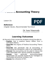 Lesson 6 - Positive Accounting Theory