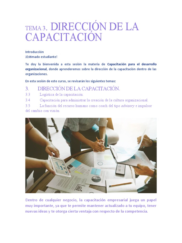 Dirección de Capacitación Organizacional | PDF | Logística | Aprendizaje