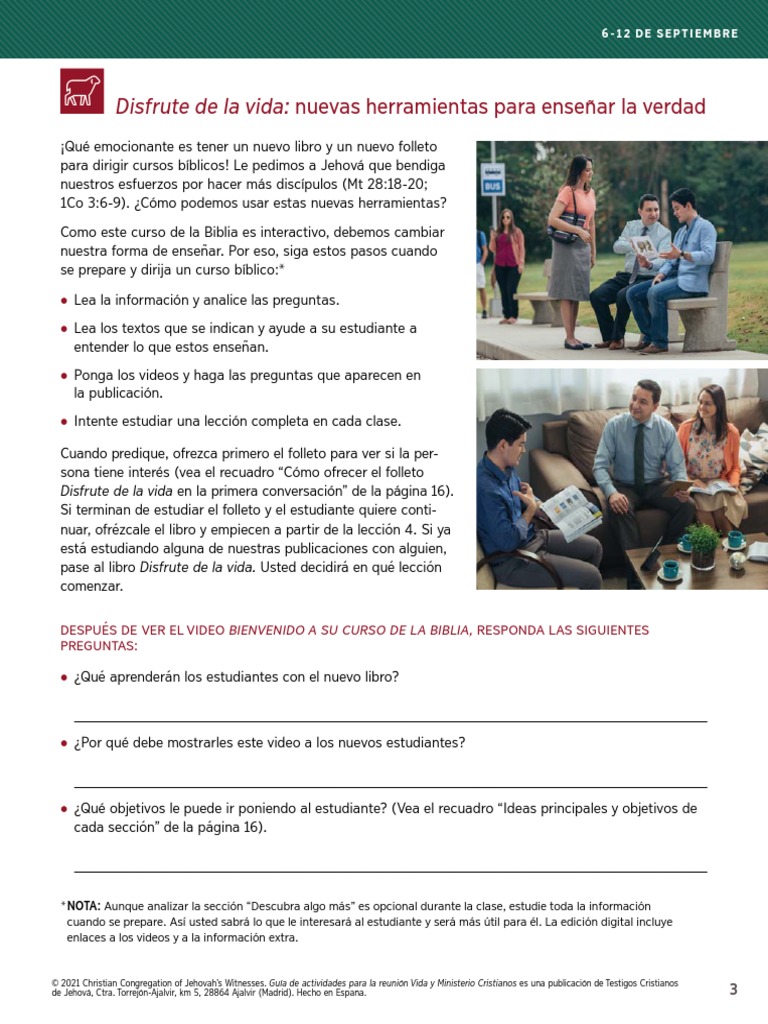 Mwb_S_202109 - Como Usar Libro Disfrute | PDF