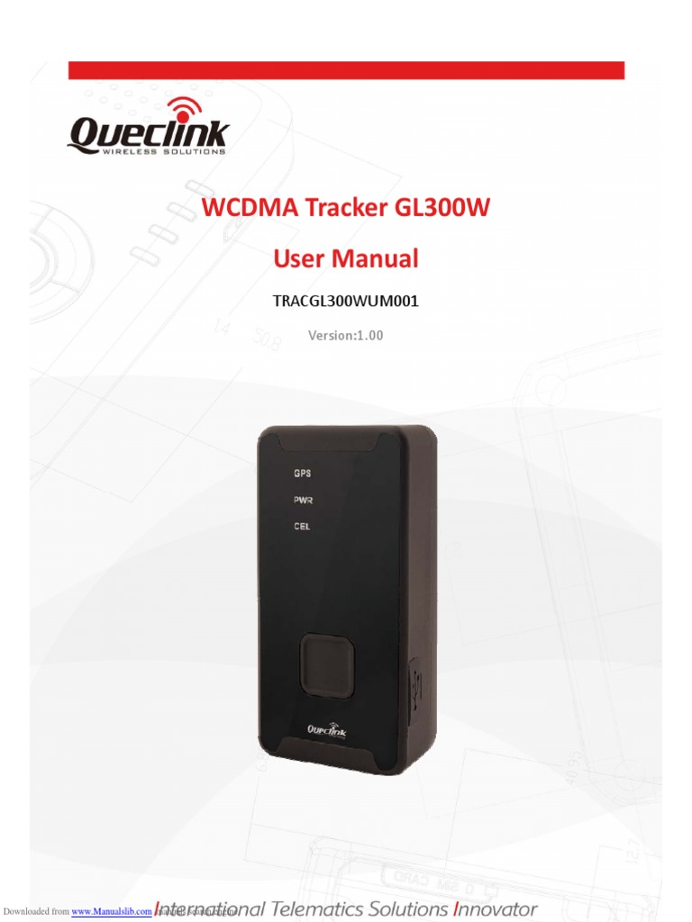 WCDMA Tracker GL300W User Manual TRACGL300WUM001 PDF Battery