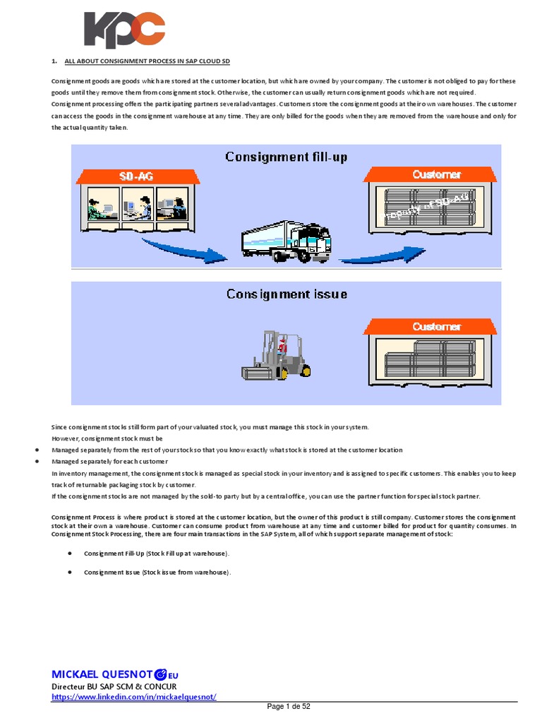 ALL ABOUT CONSIGNMENT PROCESS IN SAP CLOUD SD | PDF | Warehouse | Business