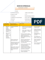 SESIÓN DE APRENDIZAJE 