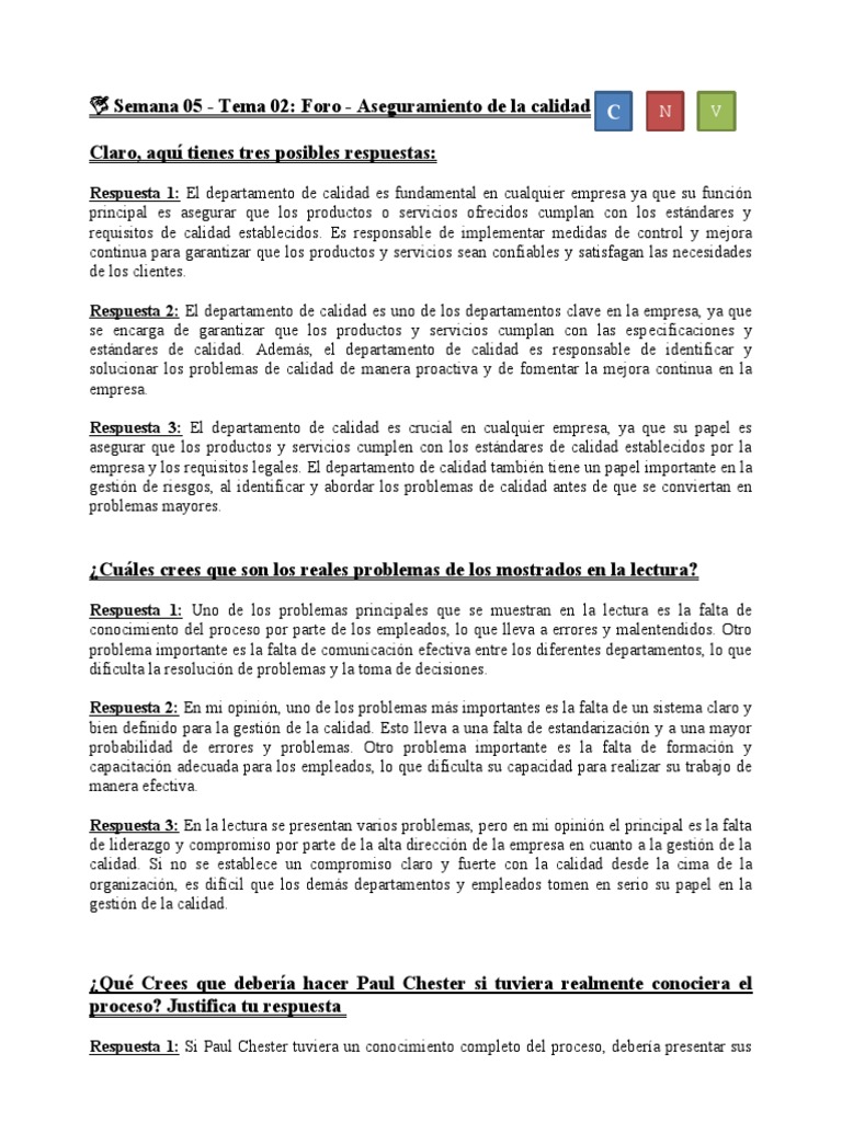 Aseguramiento de la Calidad en Empresas | PDF | Calidad (comercial ...