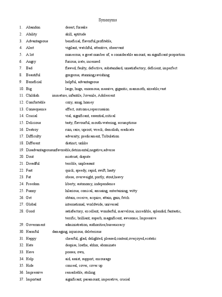 Synonyms PDF Social Institutions Youth