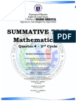 Math 9 Q4 2ND Cycle Summative