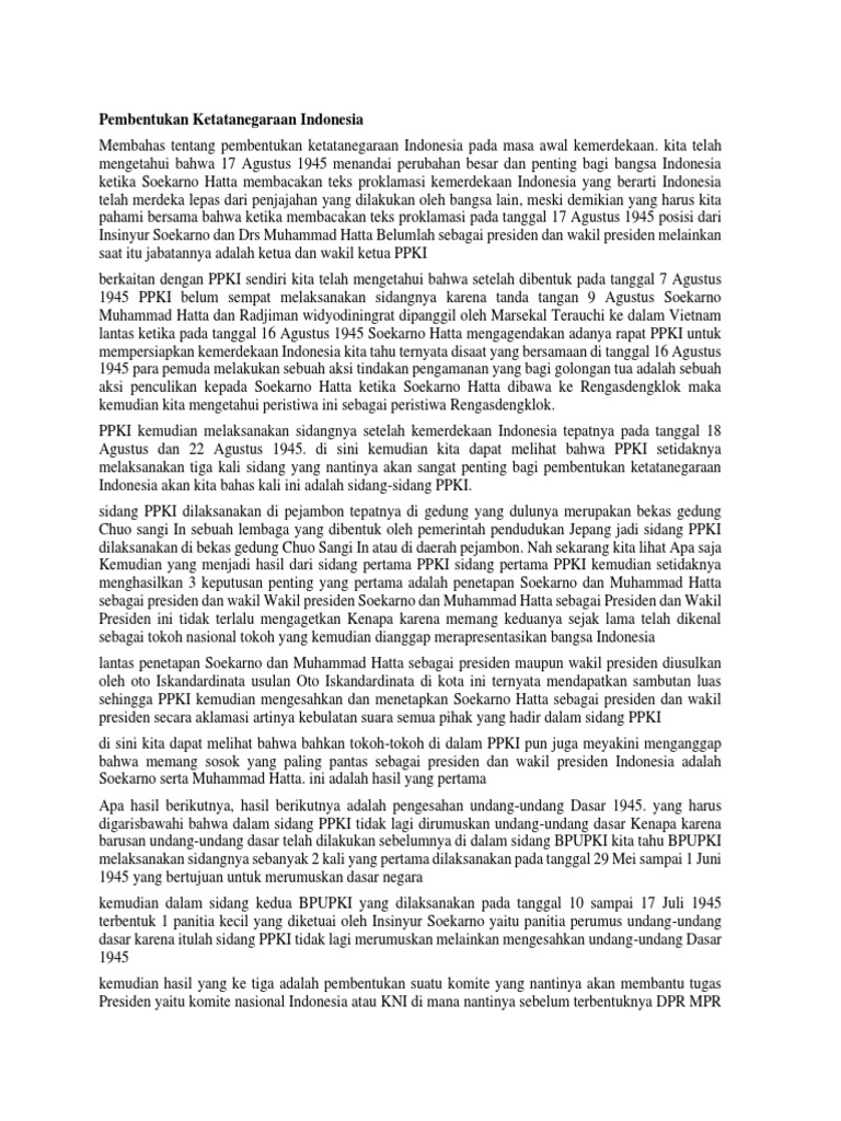 Bentuk Ketatanegaraan Indonesia SIMAK PDF