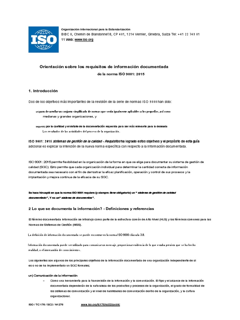 guidance-on-the-requirements-for-documented-information-en-espa-ol