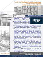 Industrial - Metallurgy Online MTech - Brochure - 2023 2024 v5