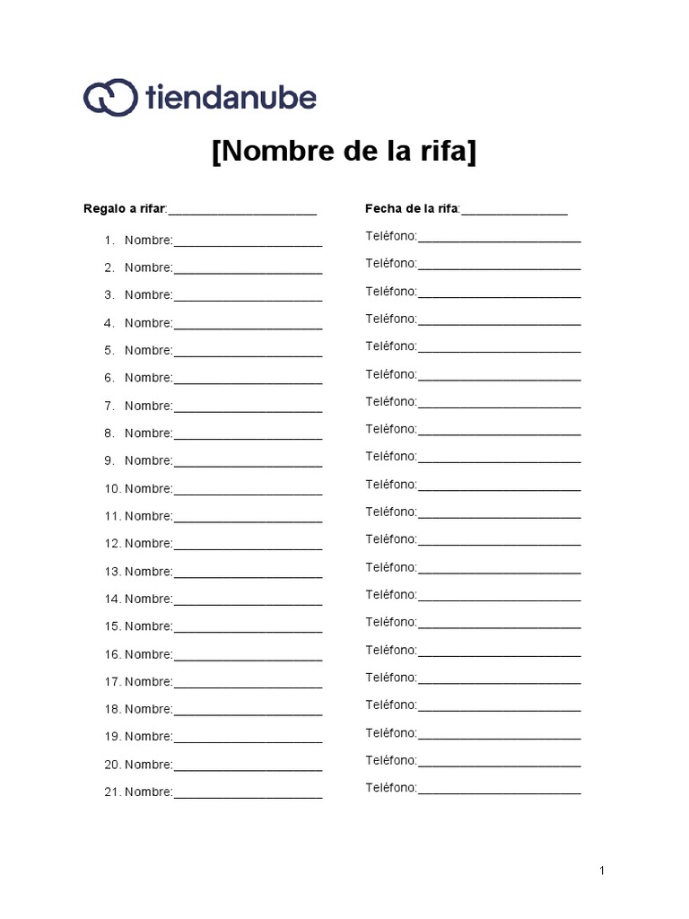 Plantilla De Hoja Imprimible De Boletos De Rifa 13 Plantillas