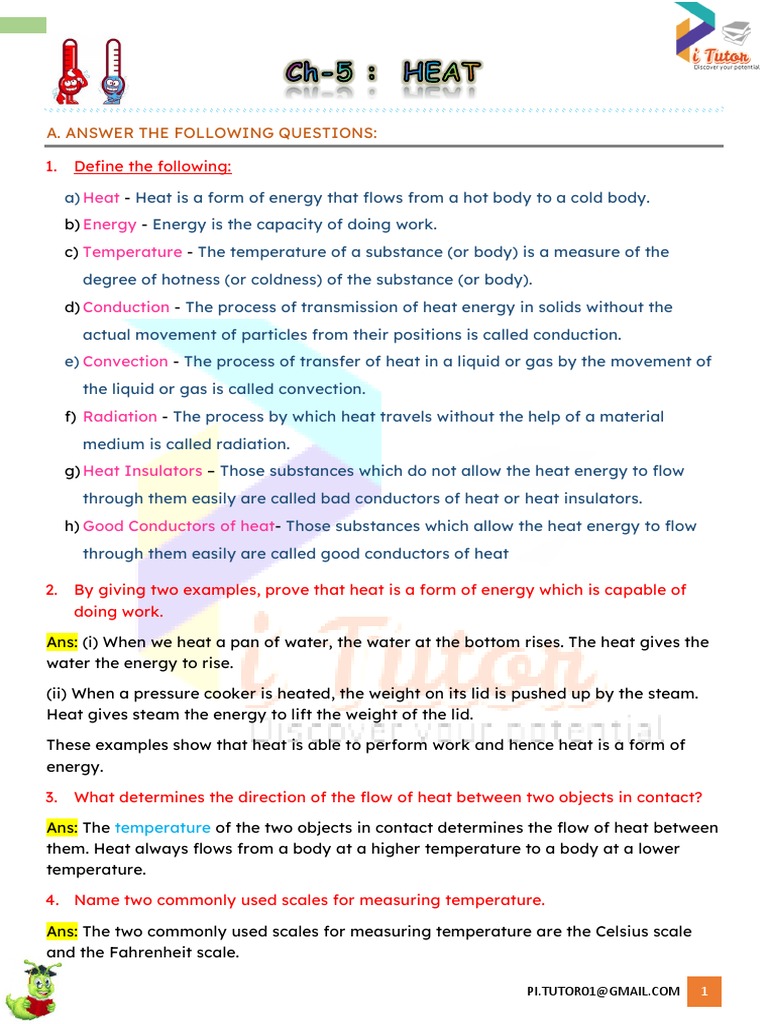 Heat Pdf Heat Transfer Thermometer