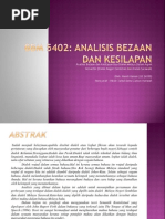 Analisis Bezaan Dan Kesilapan