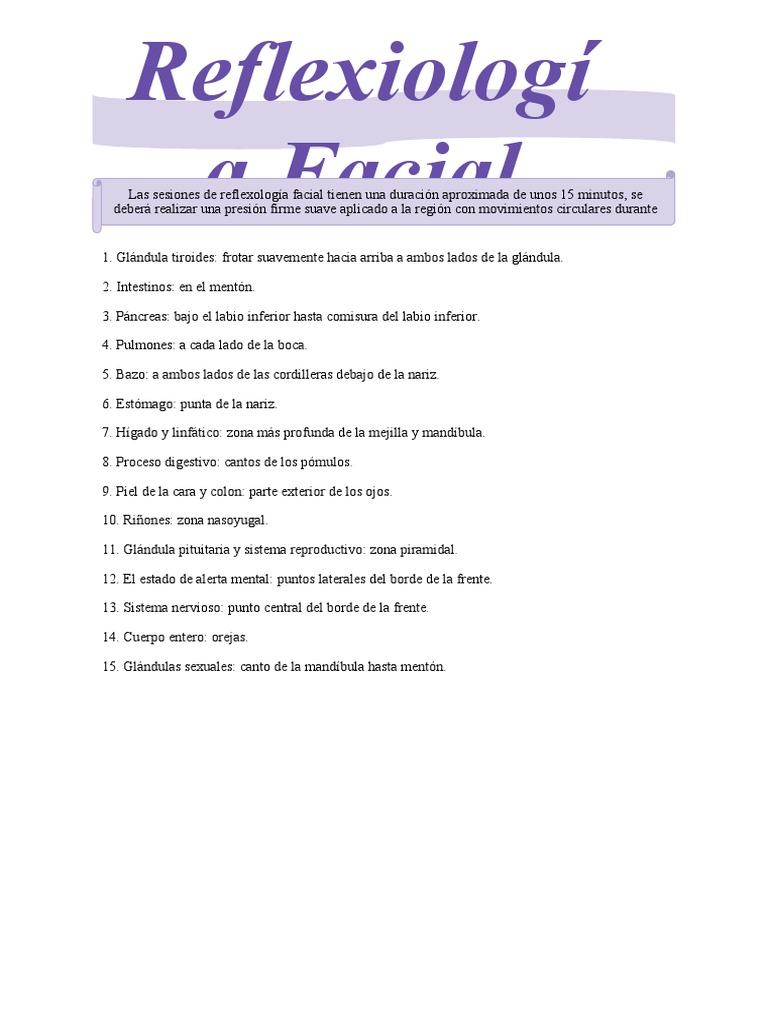 Reflexología Facial | PDF