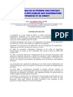 Loi 002-2002 Du 02 Fevrier 2002 Portant Dispositions Applicables Aux Cooperatives Depargne Et de Credit