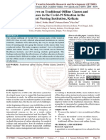 Student's Views On Traditional Offline Classes and Online Classes in The Covid 19 Situation in The Selected Nursing Institution, Kolkata