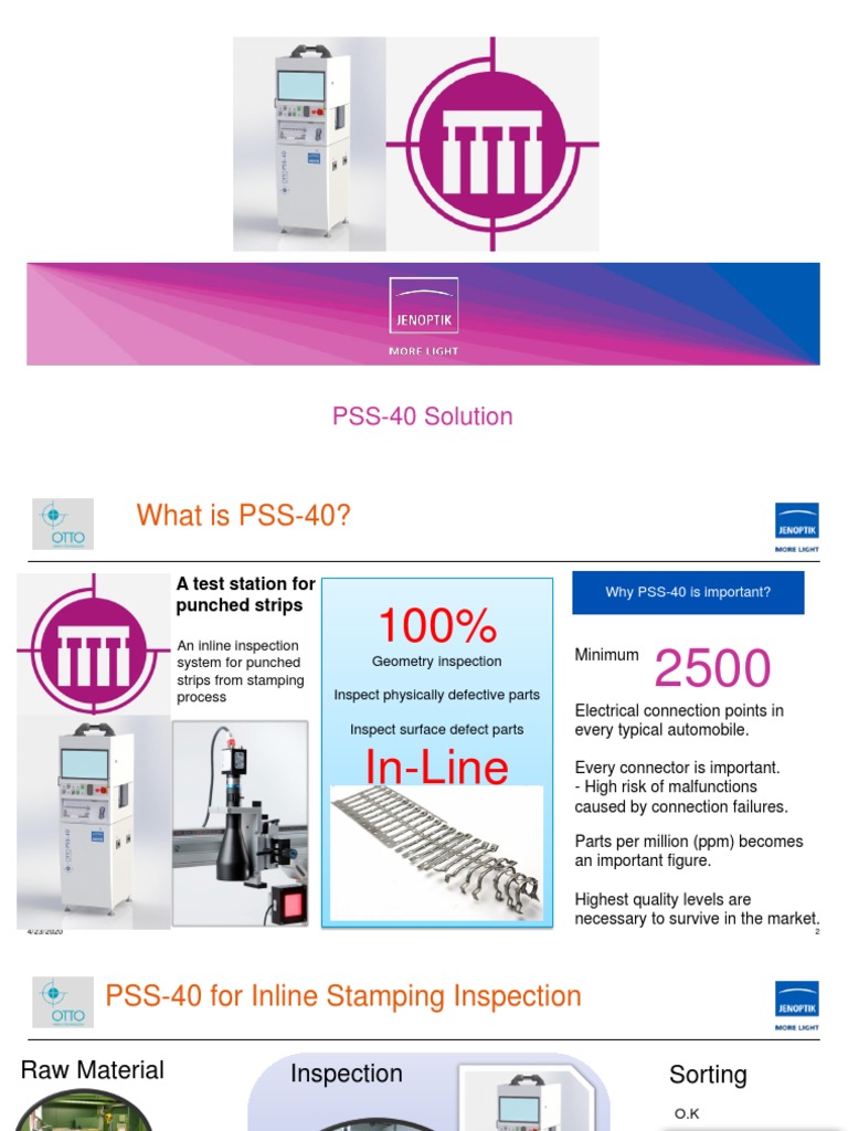 PSS-40 Inline Stamping Inspection System | PDF | Camera | Pixel