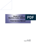 Model AT-C2 Machine Code: D023/D025 Field Service Manual: July, 2008 Subject To Change