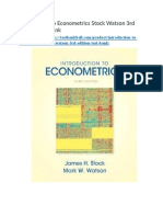 Introduction To Econometrics Stock Watson 3rd Edition Test Bank