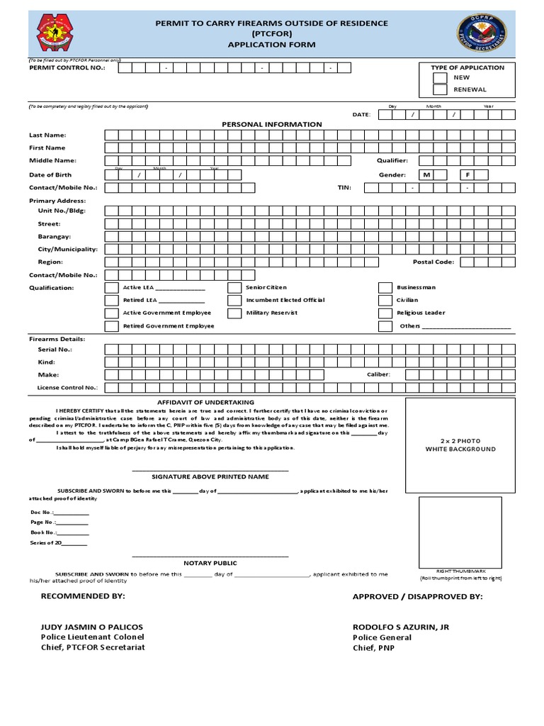 Ptcfor Application Form 11162022 | PDF | Common Law | Government