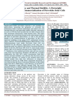 High Efficiency and Thermal Stability A Downright Response To The Commercialization of Perovskite Solar Cells