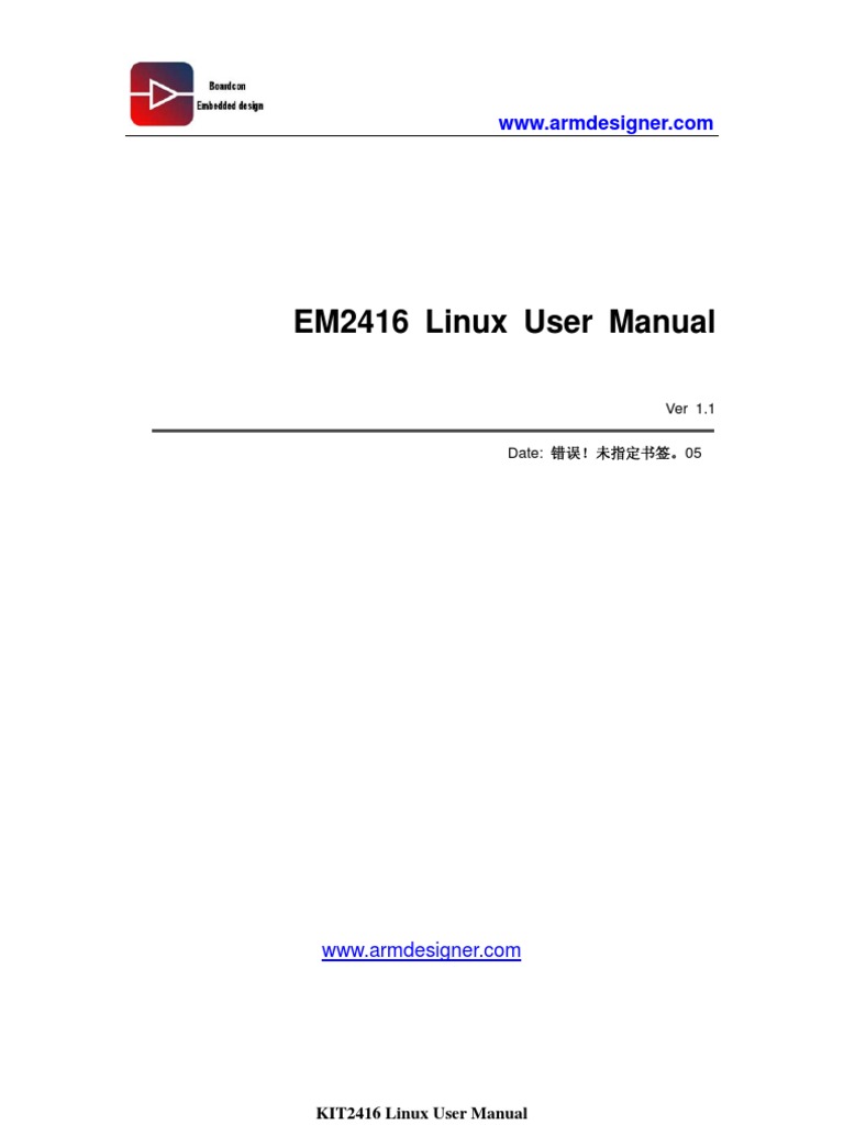 EM2416 Linux User Manual Guide | PDF | Booting | File Transfer Protocol