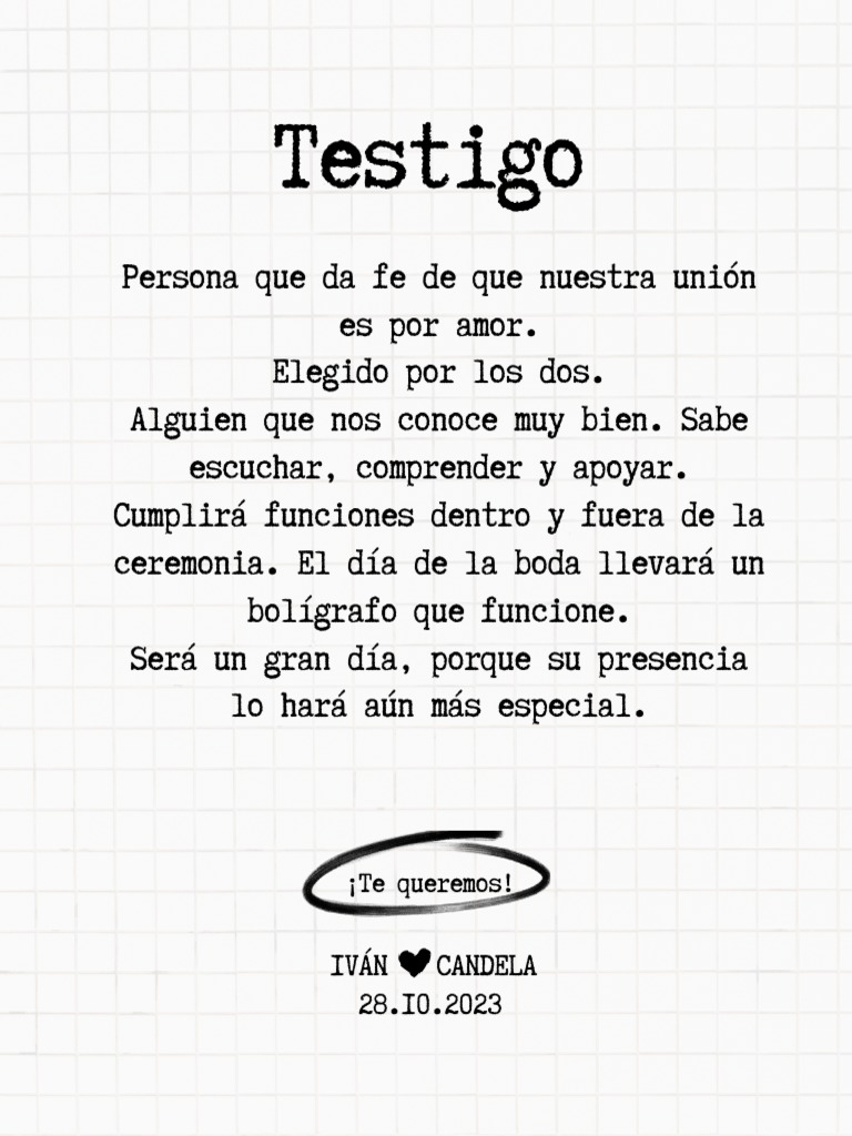 Testigo Boda | PDF