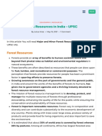 Forest Resources in India - UPSC