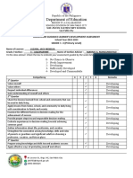 Homeroom Assessment Tool Checklist