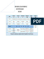 Horario de Exámenes IV Parcial 2022-2023 11th Grade