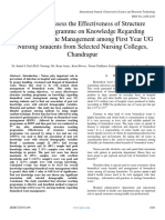 A Study To Assess The Effectiveness of Structure Teaching Programme On Knowledge Regarding Biomedical Waste Management Among First Year UG Nursing Students From Selected Nursing Colleges, Chandrapur