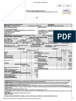 Policy Schedule Certificate Motor