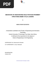 Behavior of Unsaturated Soils For Road Pavement Structure Under Cyclic Loading