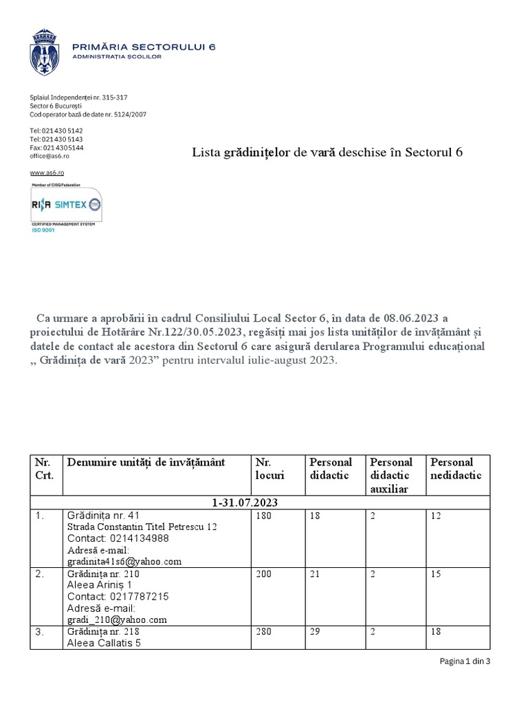 Gradinite | PDF