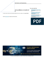 Influence of Measurement Conditions On Results of A Wheel Geometry Check