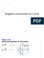 Solve Problems On Tangents and Secants of Circles