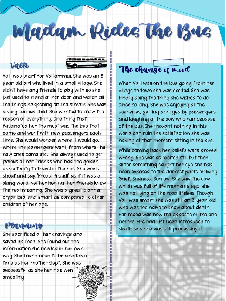 Madam Rides The Bus - Moral Value PDF | PDF