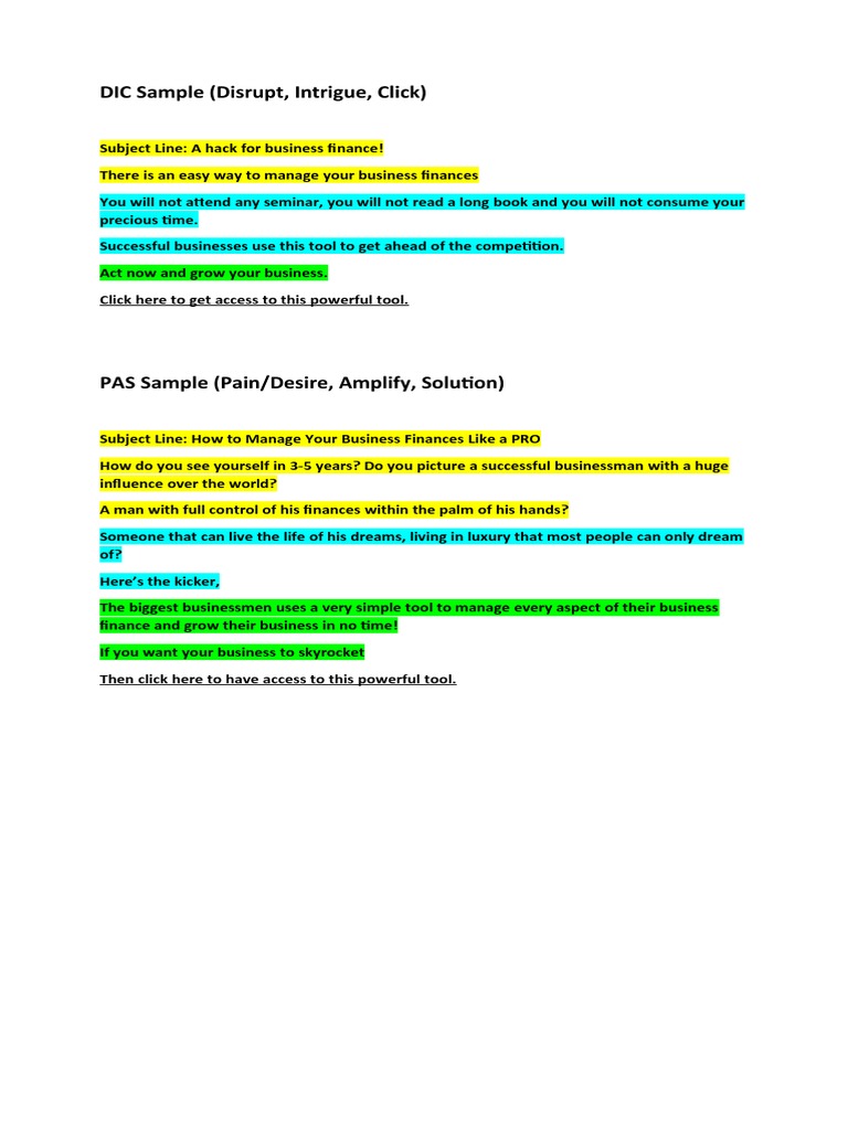 Short Form Copy Mission PDF