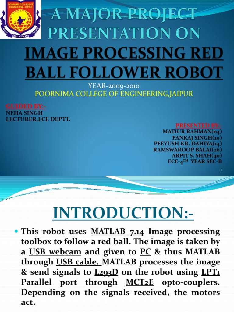 MATLAB Robot Follows Red Ball | PDF | Rgb Color Model | Color