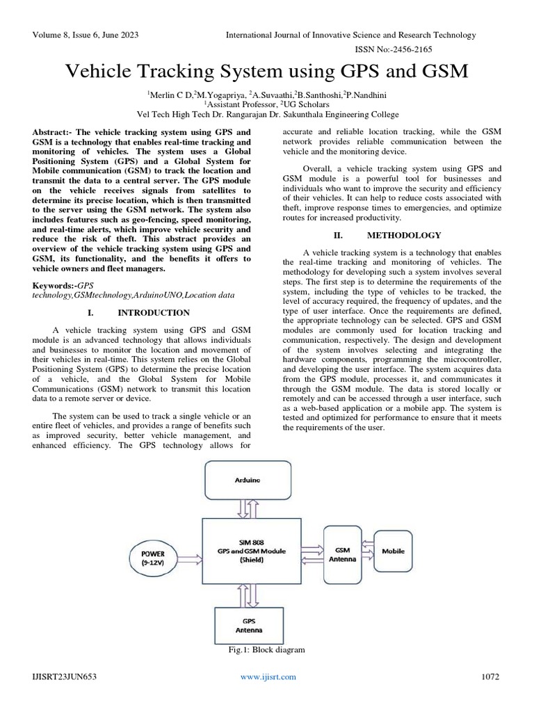 Vehicle Tracking System using GPS and GSM | PDF | Global Positioning ...