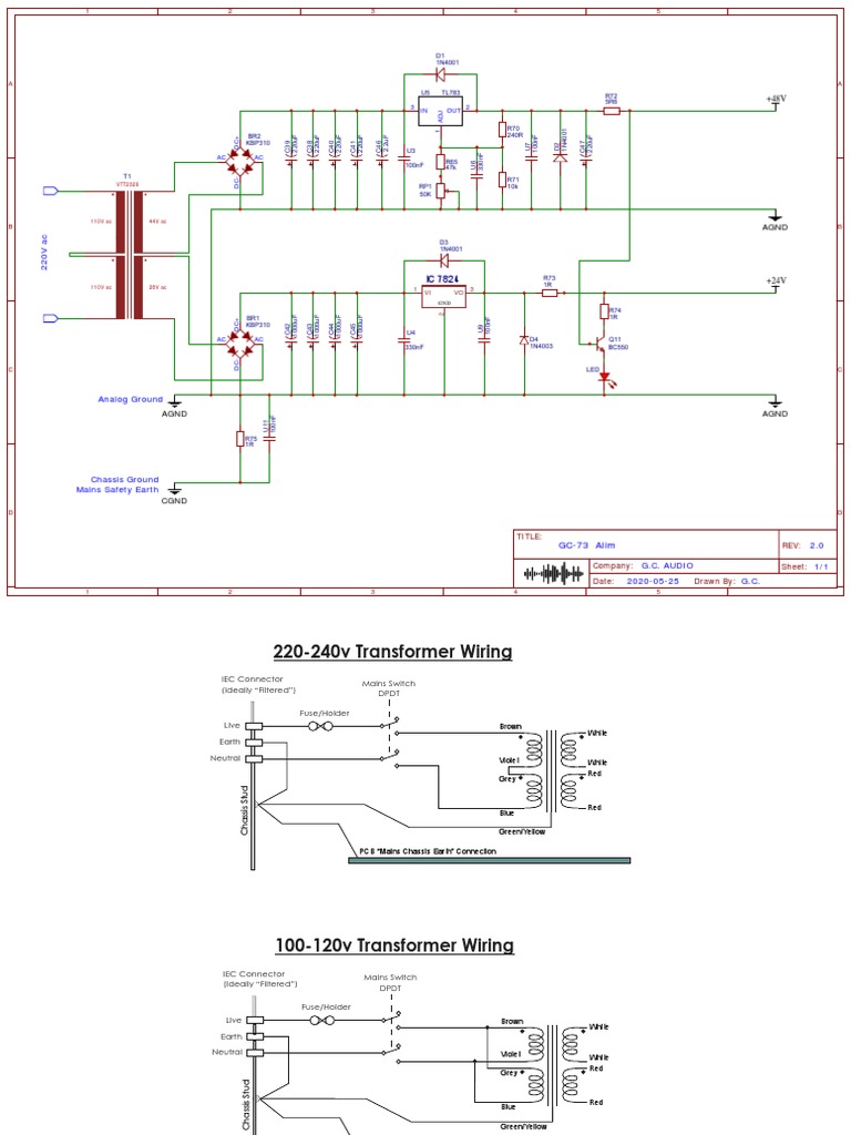 Schematic GCPW PSU PDF Mains Electricity Electrical Engineering