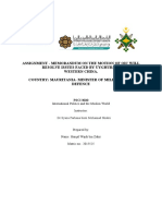 MODERATE PSCI 3020 - Memorandum Individual Assignment