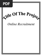 Synopsis Online Recruitment