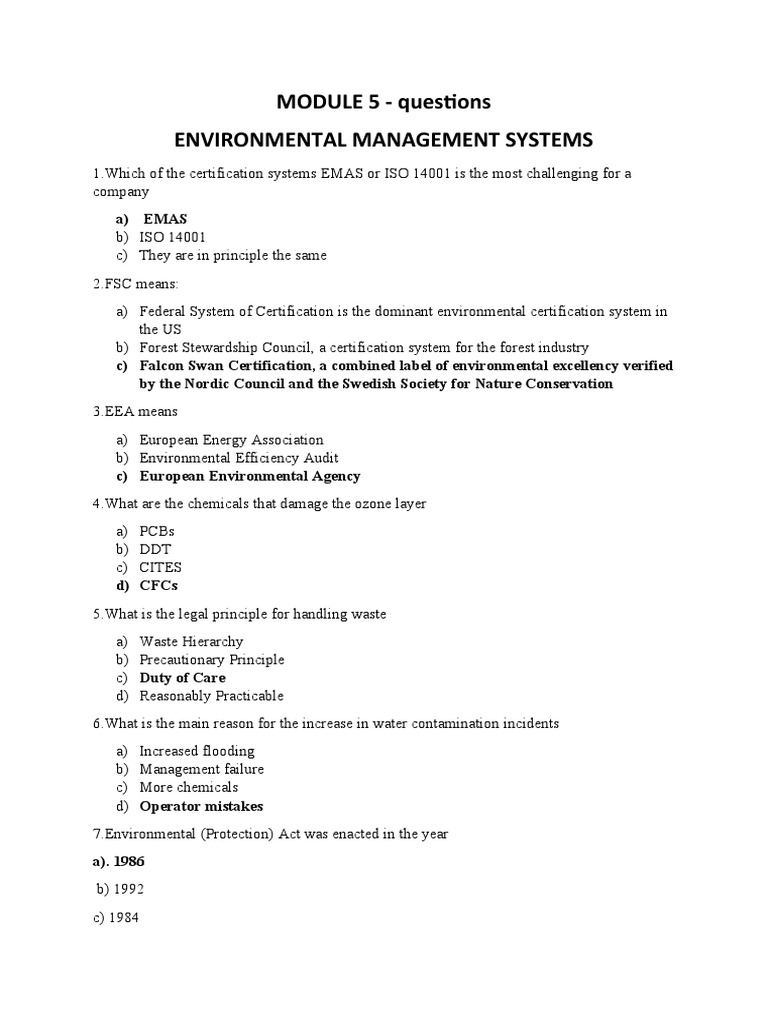 ENV MODULE 5 Questions PDF Geographic Information System ENV MODULE 5 Questions PDF Geographic Information System